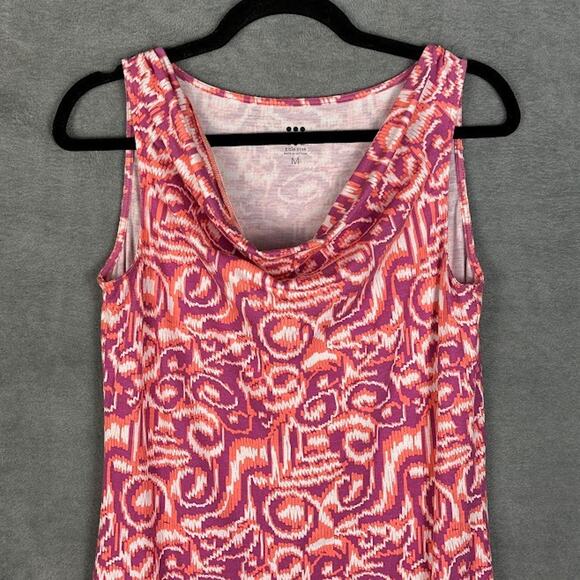 Title Nine Dress Womens Medium Pink Breeze Drape Neck Sleeveless Sporty Outdoor - Picture 2 of 11